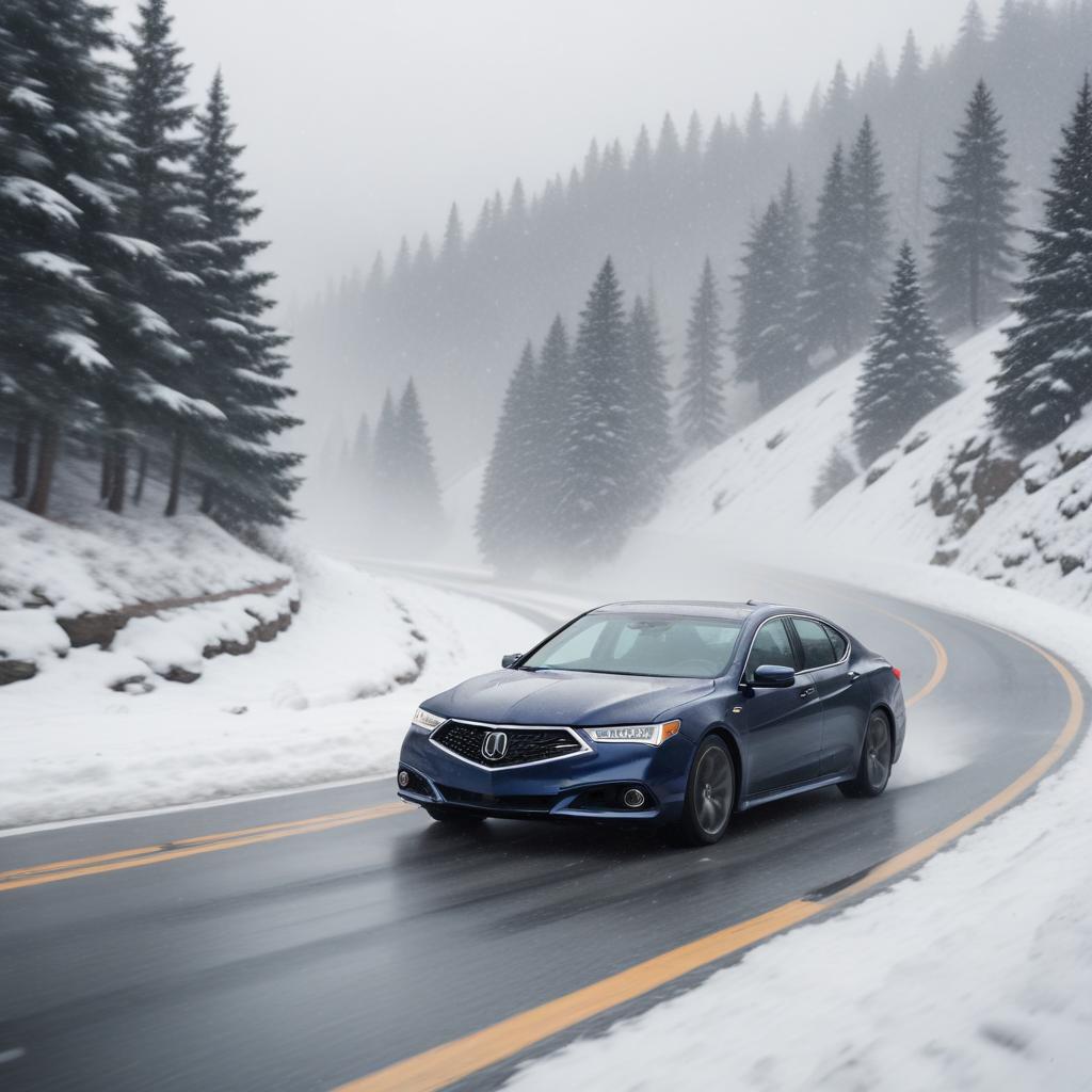Testing the limits: Acura TLX Type S performance in adverse weather conditions.